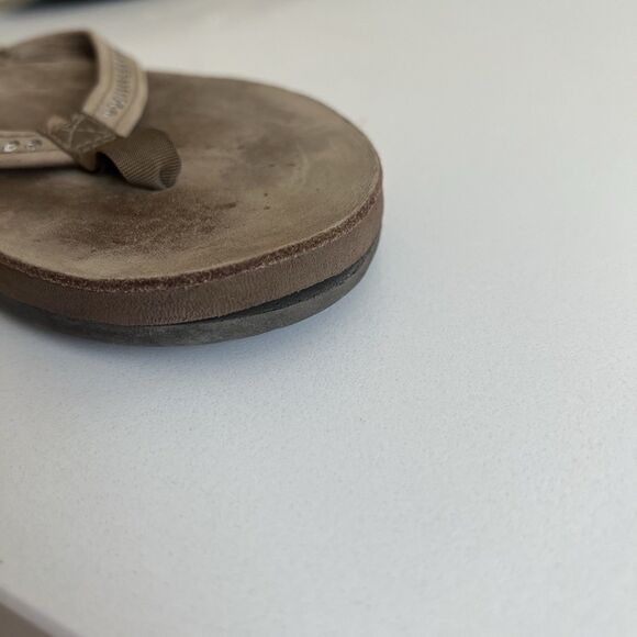 Rainbow Sandals Crystal Collection Single Layer Flip Swarovski Dark Brown XL - Picture 8 of 10